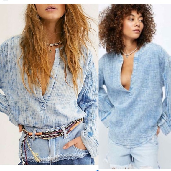 SOLD Free People Anguilla Washed Pullover, Sz X-SMALL - Picture 3 of 14